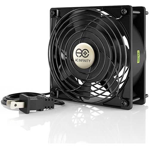 AC Infinity AXIAL 1238, Muffin Fan, 115V 120V AC 120mm x 38mm High Speed, for DIY Cooling Ventilation Exhaust Projects