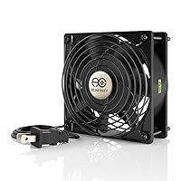 Vista 1 de AC Infinity AXIAL 1238, Muffin Fan, 115V 120V AC 120mm x 38mm High Speed, for DIY Cooling Ventilation Exhaust Projects