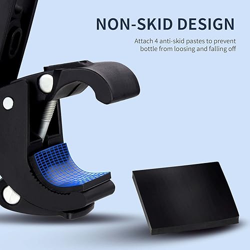 Miniatura 4 de Aoyar Jaula para botella de agua para bicicleta soporte de clip giratorio ajustable universal sin tornillos, soporte de carga de bebidas grande para