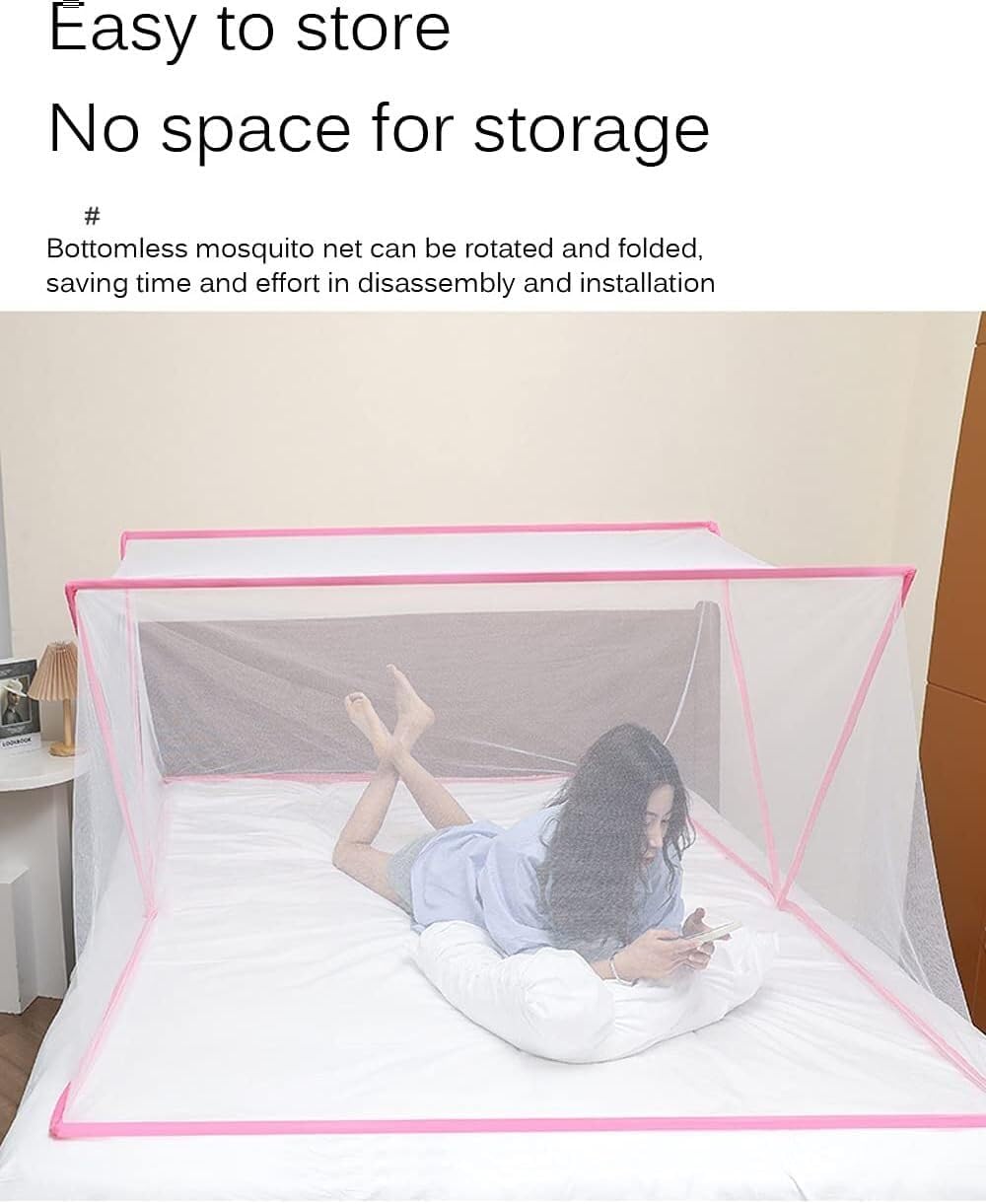 Portable Folding Mosquito Camping Travel Home Use Anti-Mosquito Tent Children Adult Mosquito(Blue,160 * 190 * 80cm)