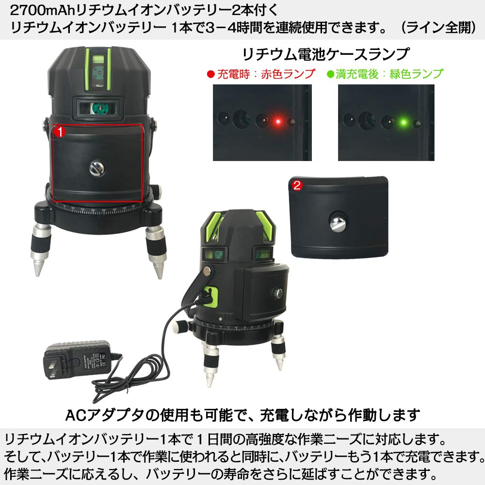 Amazon | FUKUDA|フクダ 【電子整準】フルライン グリーンレーザー墨