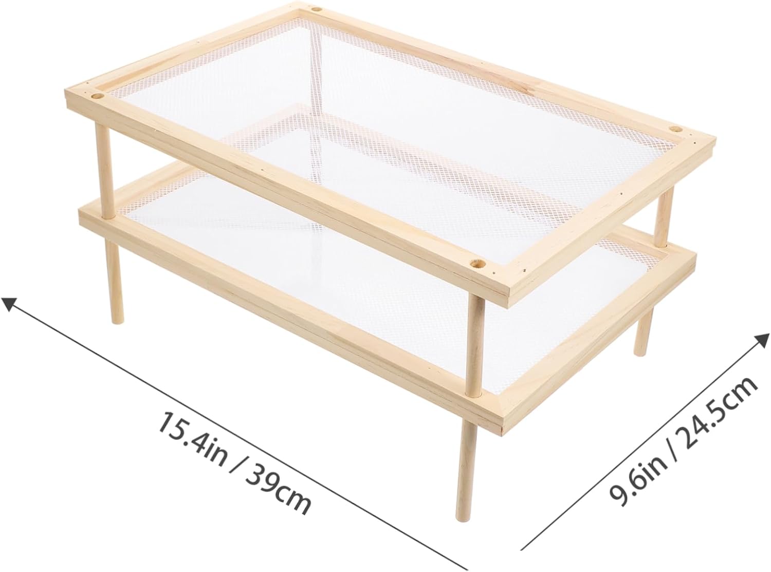 Noodle Drying Rack for Pasta Double-layer Design for Vegetables and Fruits Sturdy Construction Skid Legs Kitchen Storage for Homemade Noodles