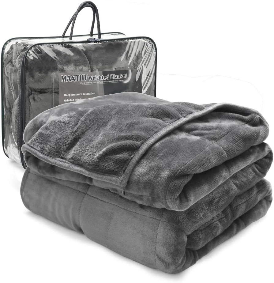 Heaviest Weighted Blanket for Adults Couple, 35 lbs 80"x87" Heavy Weight & King Size Premium Heavy Blanket | Dark Grey