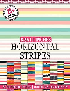 Horizontal Stripes Scrapbook Paper: Versatile Designs for Scrapbooking, Junk Journals, Collage Art, Decoupage, and Paper Crafts - Buy now