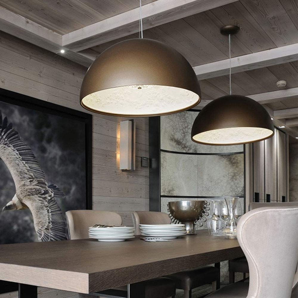 LLAN Lampada A Sospensione Moderna E27 Lampada A Sospensione Industriale In Resina E Metallo, Regolabile In Altezza, Motivo Sky-Garden Design Lampada Da Soffitto For Soggiorno Sala Da Pranzo Tavolino