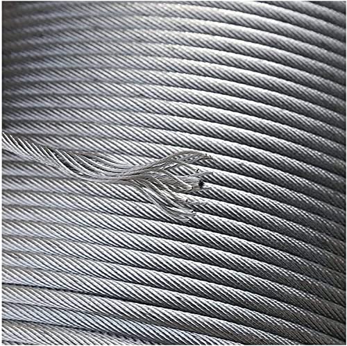 Cable de acero inoxidable 304 de 4 mm: cuerda de alambre de 75m para exteriores