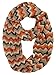 Orange Multicolor Zigzag Striped Infinity Scarf