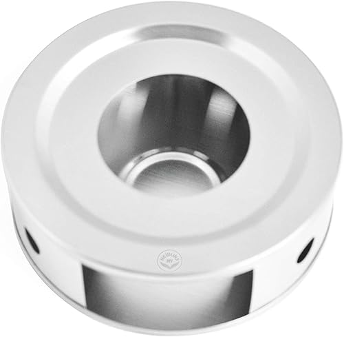 Miniatura 4 de NewlineNY - Calentadores de té de café de acero inoxidable, doble 6 pulgadas circulares de té de hierbas (vela no incluida)