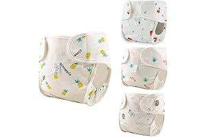 BABESIDE 4 PCS Baby Doll Diapers Underwear for 17-24 Inch Reusable Doll...