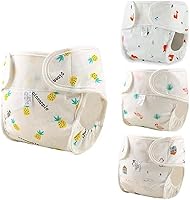 Vista 1 de JIZHI 4 pañales de muñeca Reborn reutilizables para muñecas de 17 a 24 pulgadas, ropa interior para muñecas, pañales lavables con bonitos patrones