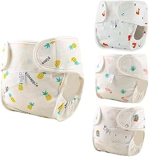 BABESIDE 4 PCS Baby Doll Diapers Underwear for 17-24 Inch Reusable Doll Diapers Reborn Baby Doll Accessories Fits Baby Doll