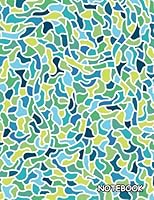 Notebook: Blue Green Design, Blank Unlined / Non-ruled Notebook - (Letter size 8.5 x 11 Inches) 100 Pages - 112 1983873888 Book Cover