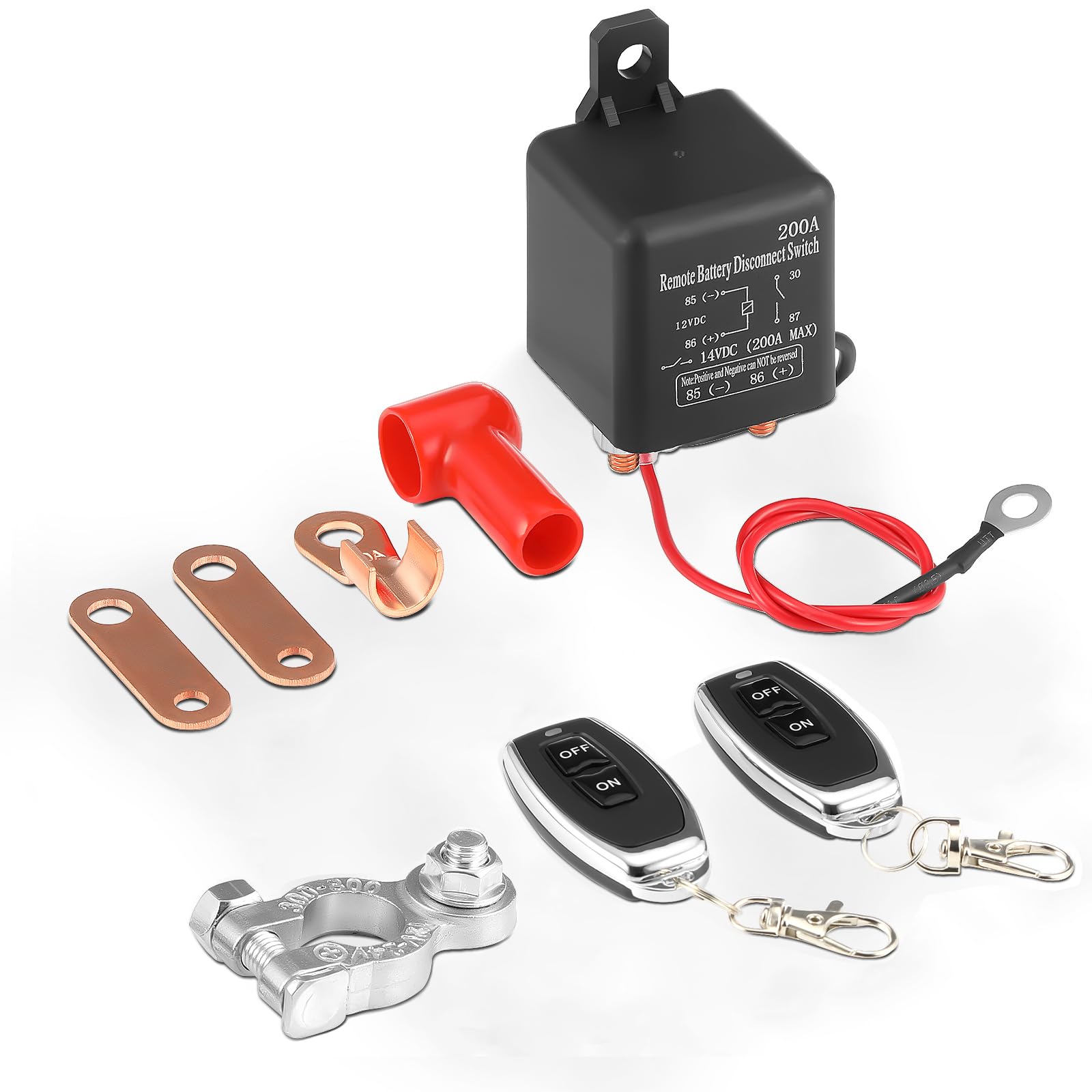 Interruttore Batteria Telecomandato 12V/24V 200A – Tagliafuori Elettronico Con Telecomando Per Auto, Camper, Barca E Moto - 5