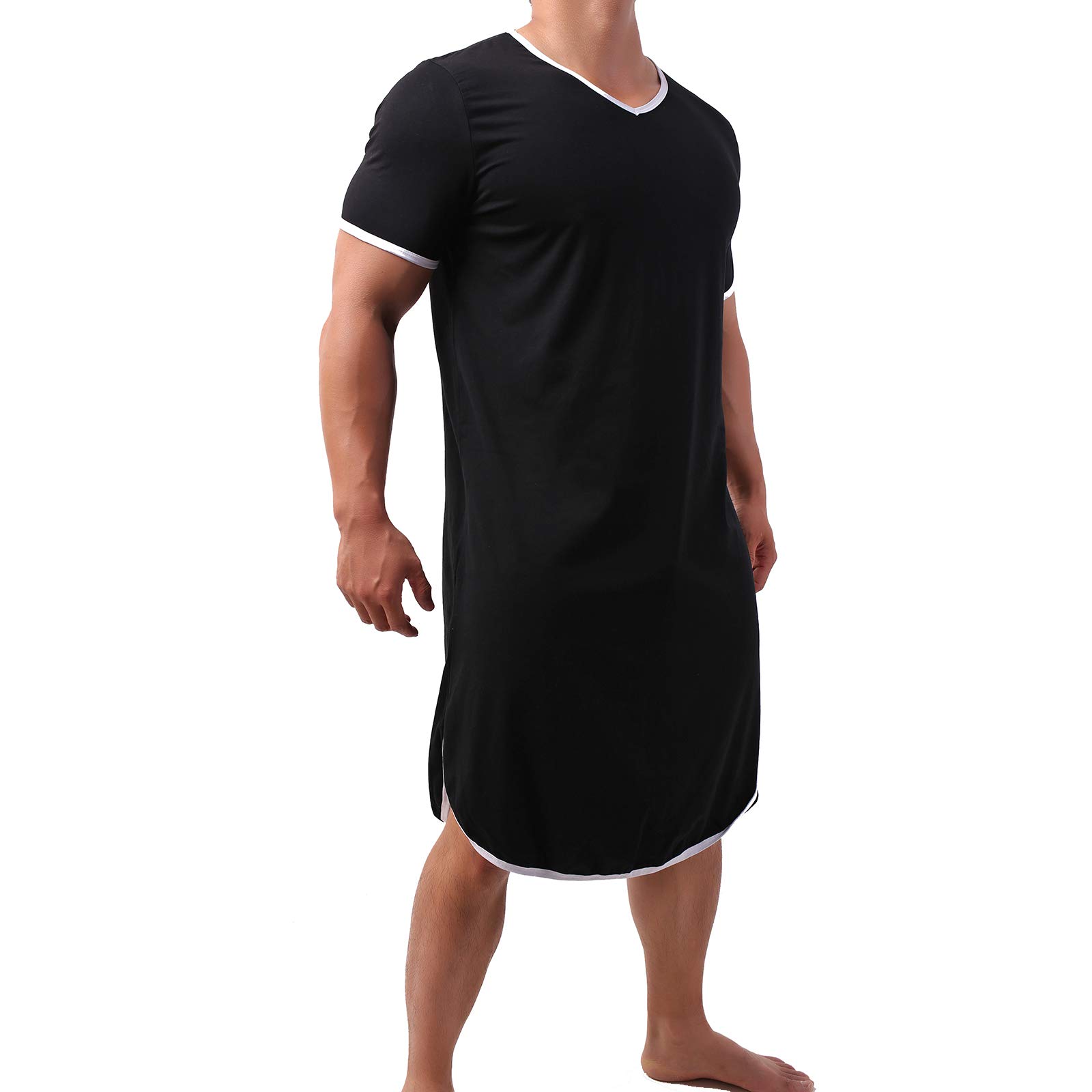 Chemise de nuit confortable en coton pour homme