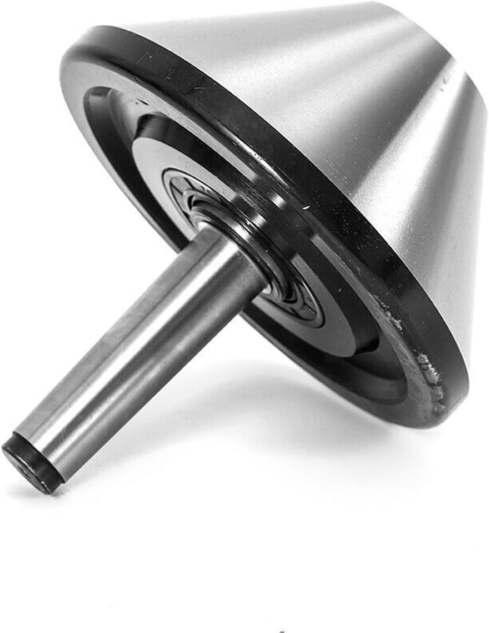 MT2 Bull Nose Live Center Morse Taper 75 Degree 4" (100mm) Alloy Steel Bullnose Lathe Live Center for Lathe Hollow Turning (Silver)