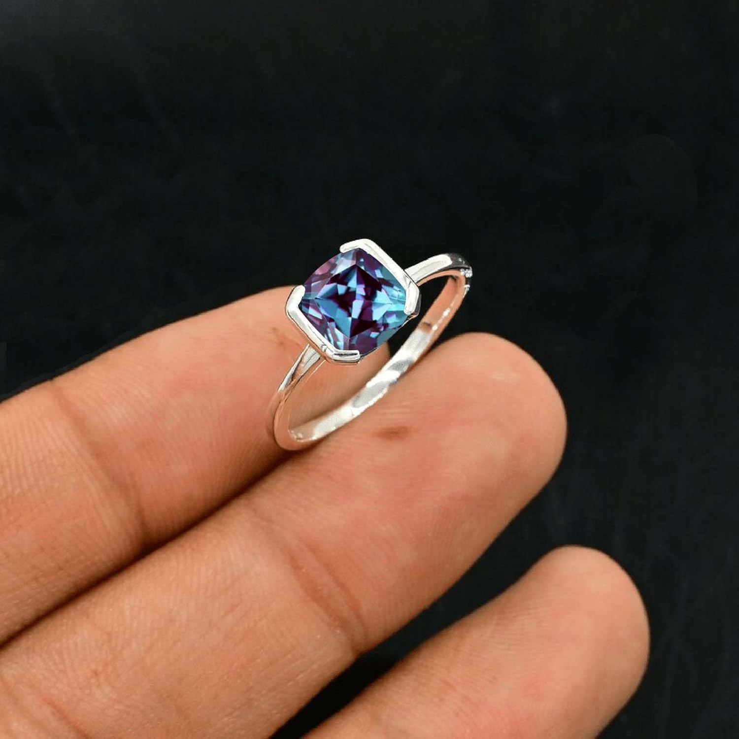 925 Sterling Silver Ring Birthstone Ring For Women Multicolor Gemstone Ring Best Gift For Handmade Statement Ring