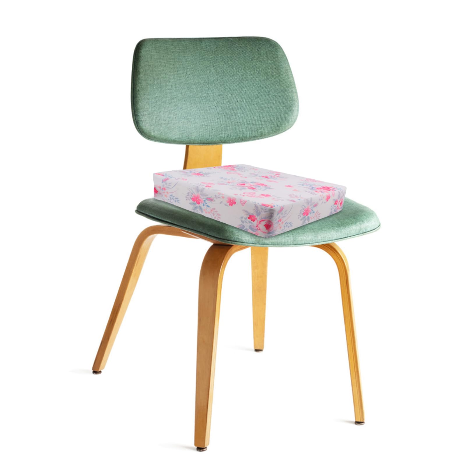 1 Pc Cojín elevador infantil cojín de aumento para niños pequeños refuerzo portátil sillas de comedor Cojín de telesilla Cojín de aumento silla rosa cuadrado silla del comedor bebé