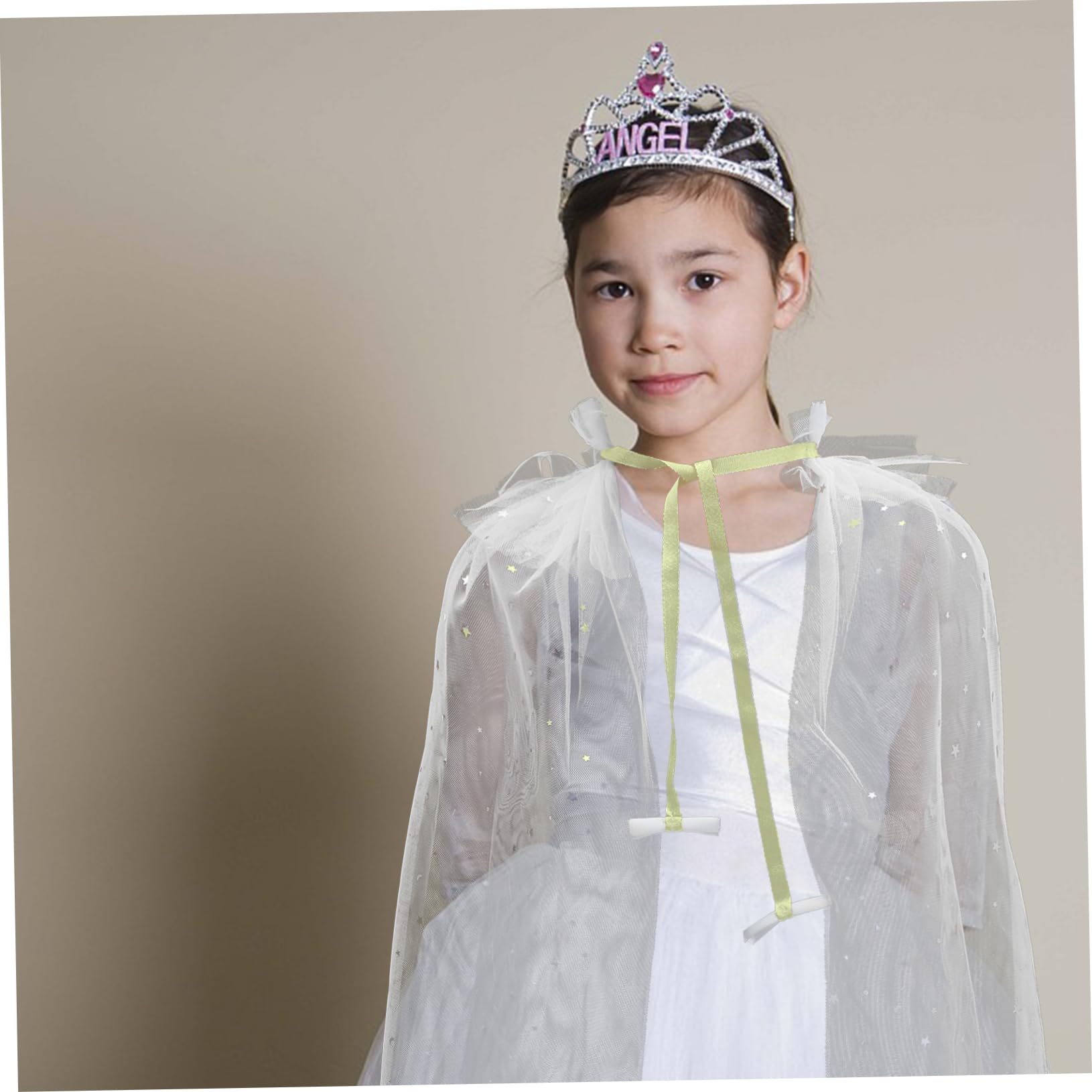 VALICLUD Capa de Princesa para Niñas, Disfraz de Cosplay Blanco