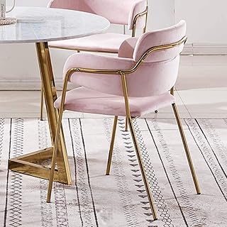 MKXF Nordic Tela De Terciopelo Silla De Comedor Sola Red Roja Vestidor Luz Silla De Maquillaje Tienda De Té De Color Rosa Taburete De La Casa del Respaldo,A