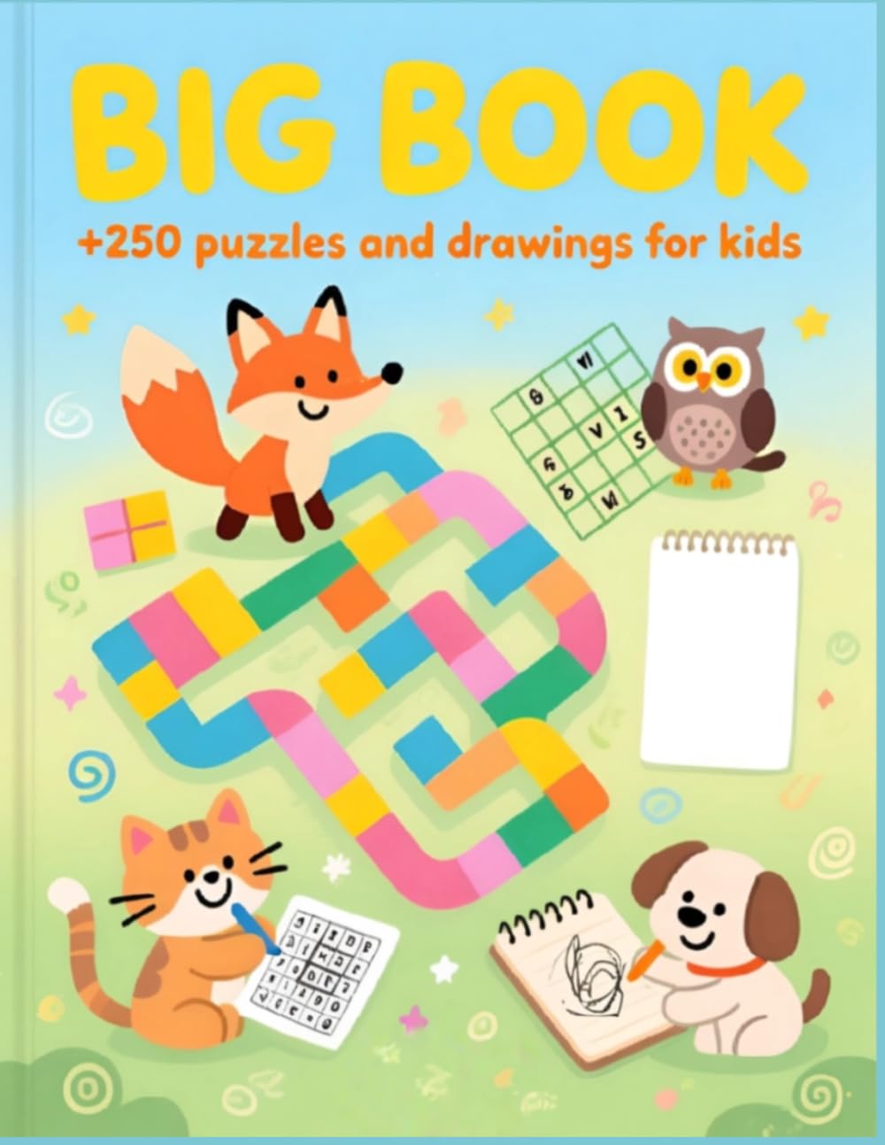 BIG BOOK: +250 puzzles and drawings for kids
