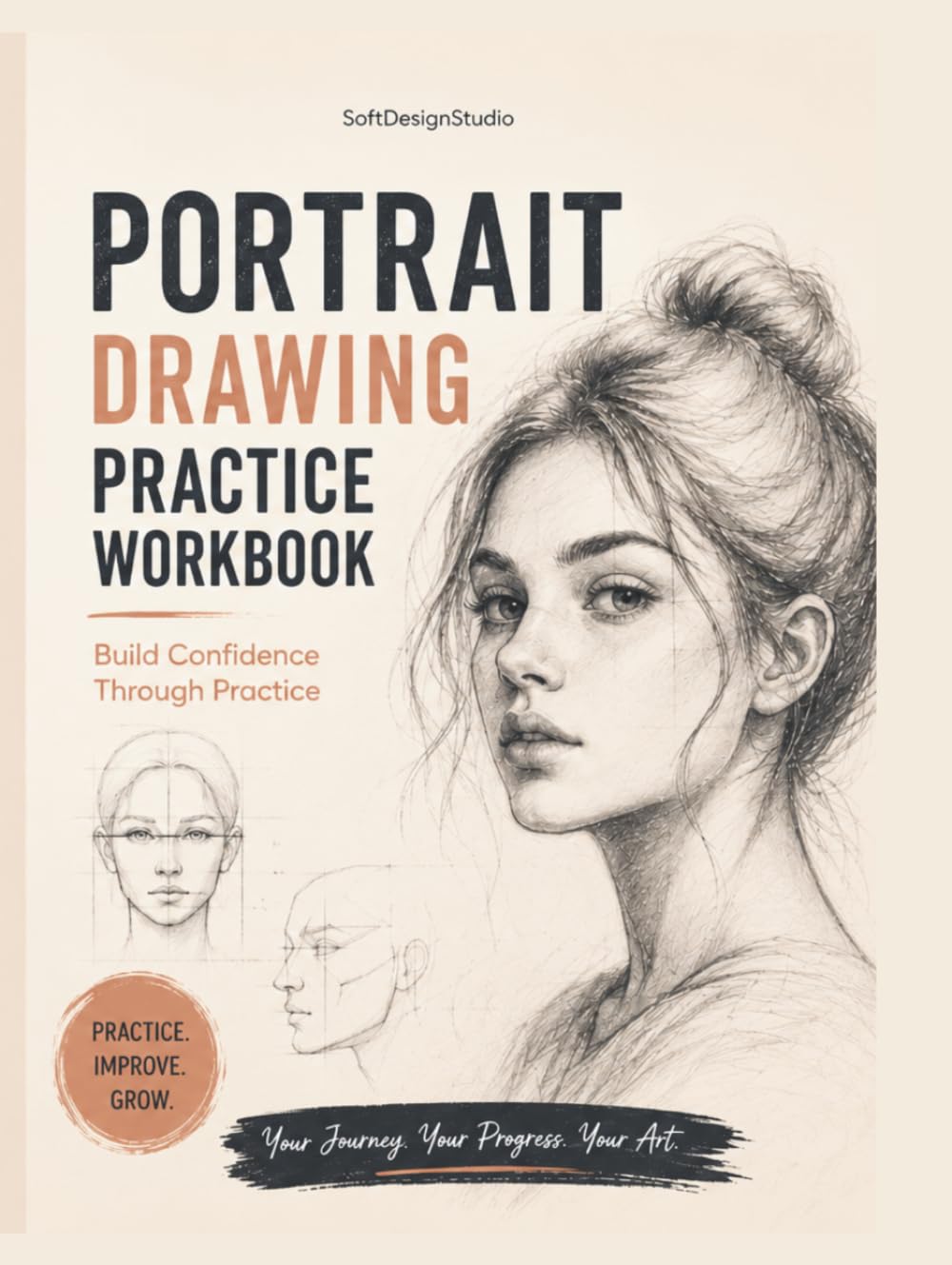 Portrait Drawing Practice Workbook: Beginner-Friendly Face Sketching Exercises to Build Confidence and Improve Your Skills
