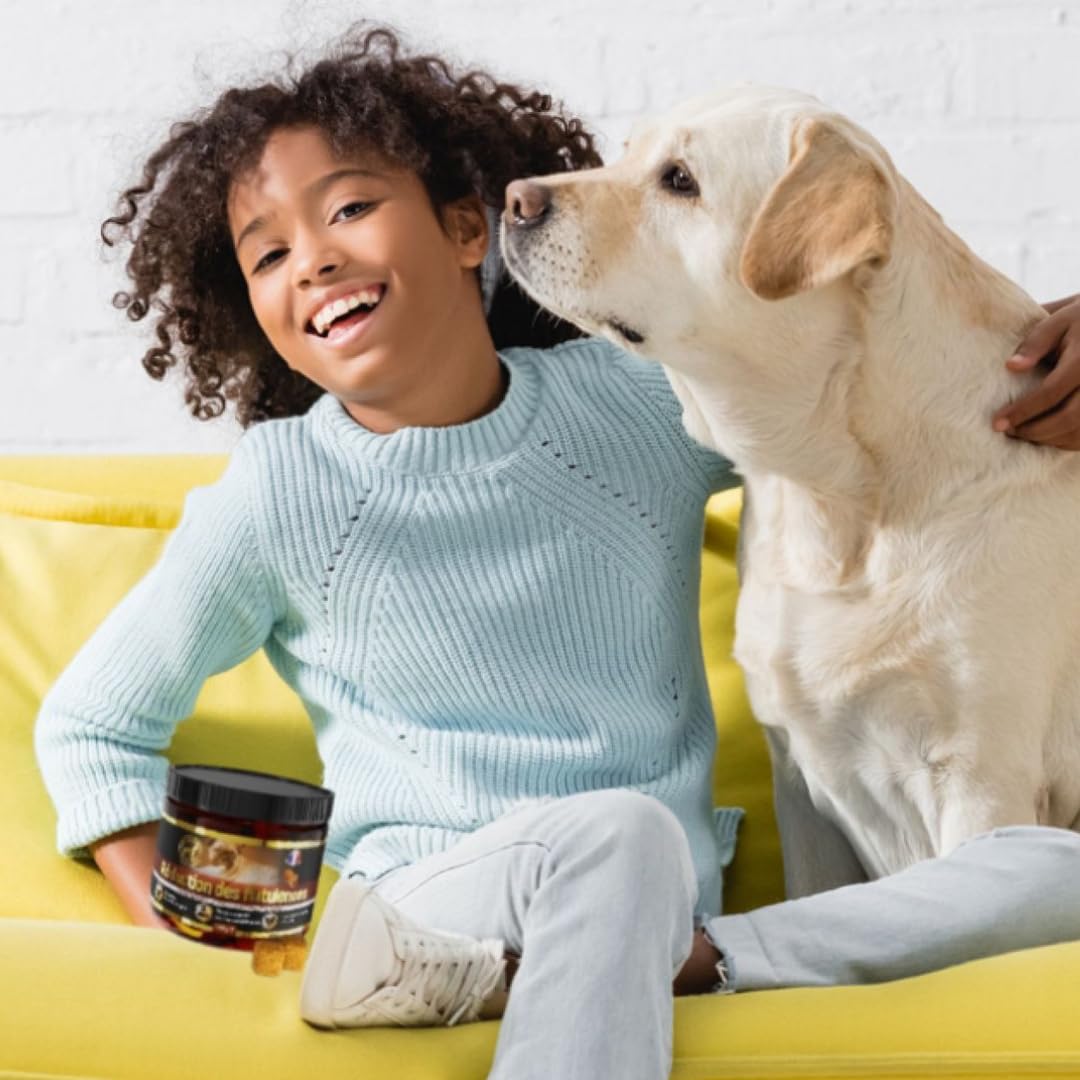 Traitement Anti Flatulence Chien - complément Alimentaire Chien flatulences - 60 croquettes Chien Anti Flatulence - Goût Poulet (Francais)