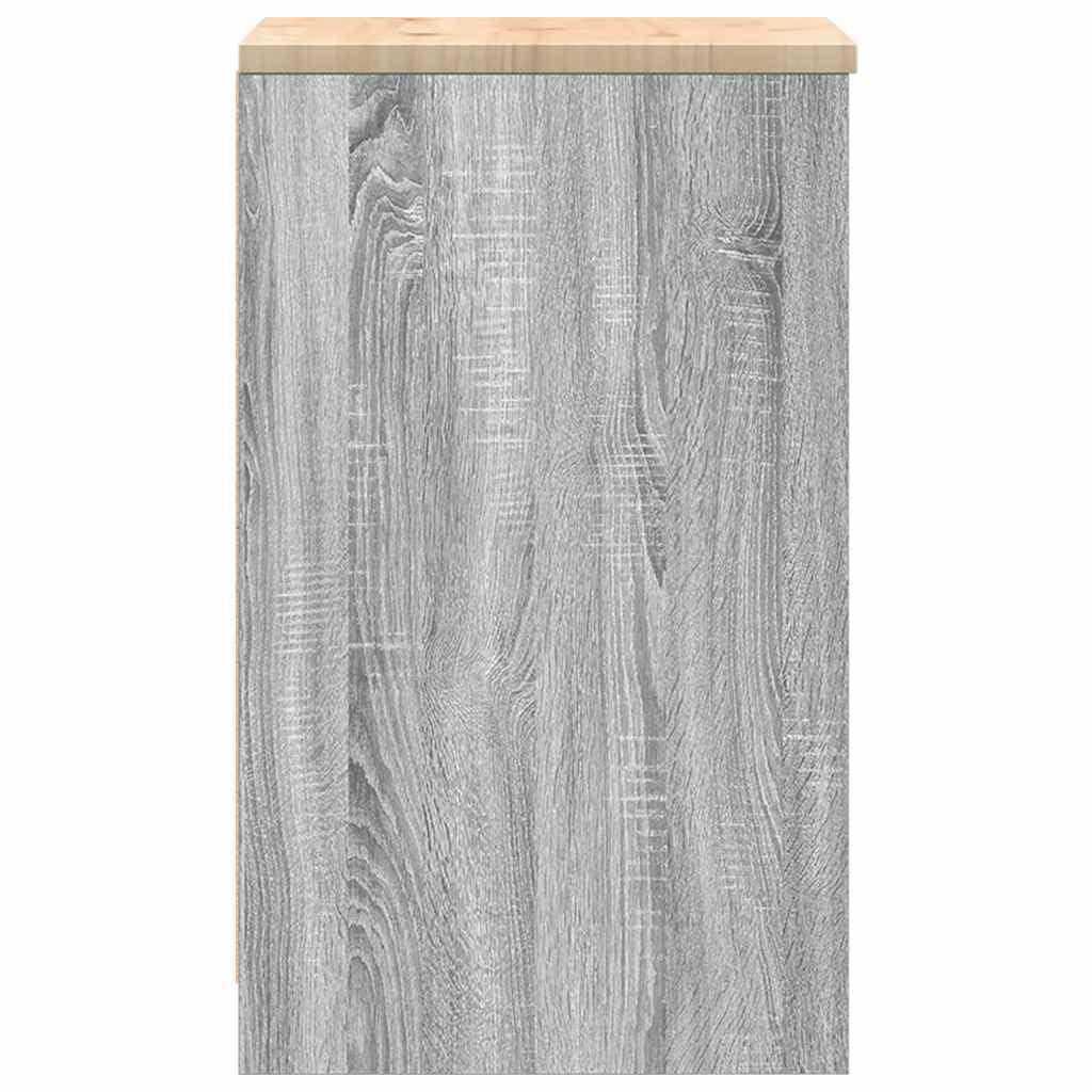 vidaXL Armoire de Rangement de Garage Sonoma Gris 40x51x85 cm Bois pin, Armoire, Armoire à Outils, Armoire Basse, Armoire de Garage