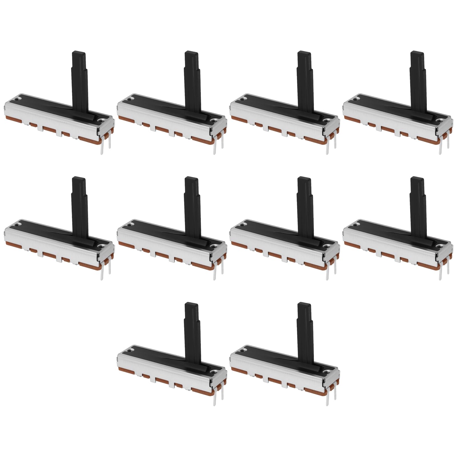 Create idea 10Pcs 3pin Straight Single Linear Slide Potentiometer B100K for Adjust TV Speakers Mixer 35x20mm