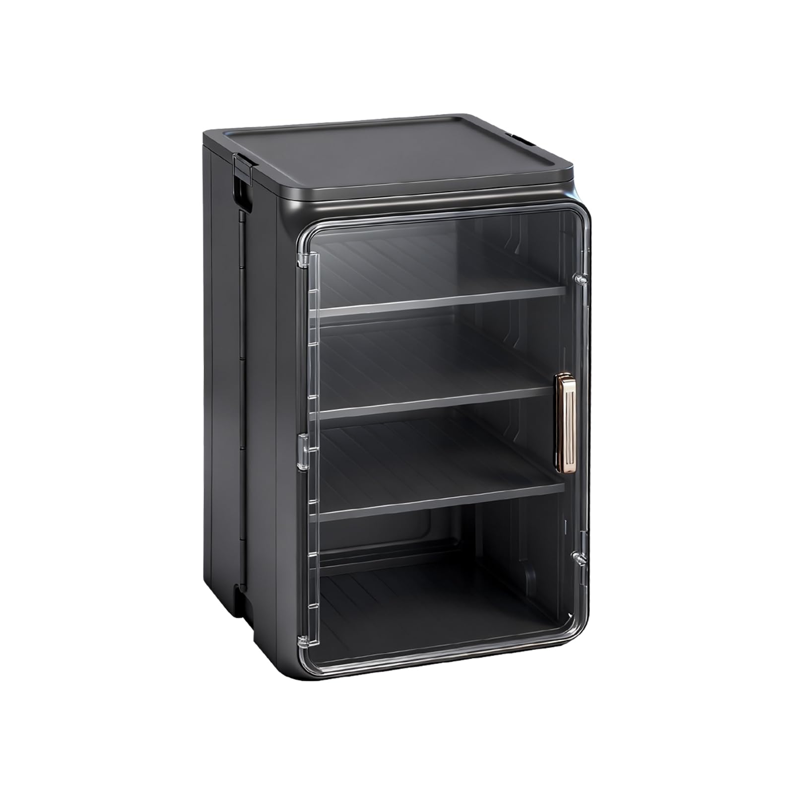 SUNNYNEST Kitchen Coffee Cup Storage Rack Storage Cabinet Dustproof Cup Display Organizer Suitable for Home, Kitchen, Office (Black, Large)