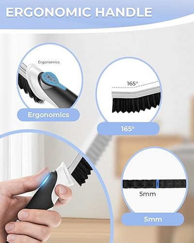 Miniatura 5 de Cepillos de limpieza de hendiduras, herramienta de cepillo dentado para un espacio reducido de difícil acceso, cepillos limpiadores, suministros de