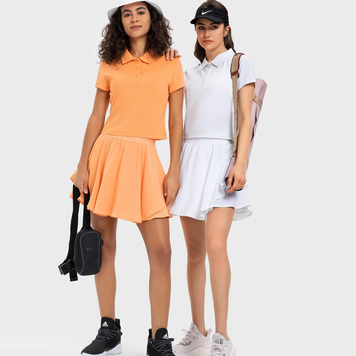 Women's Cropped Polo Shirts Athletic Golf Tennis Shirts Short Sleeve Moisture Wicking Collared Sports T-Shirts - Image 5