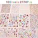 MYDBUYSOME 2774pcs Gem Stickers Jewels for Crafts, Self Adhesive Rhinestone Jewel Stick on Gems, Acrylic Bling Heart Stickers, Craft Supplies for Kids
