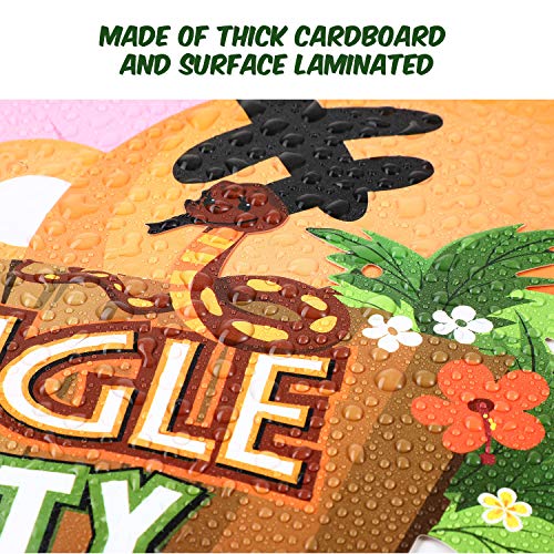 Sumind SUMIND-CUTOUTS BANNER-0320 Jungle Animal Theme Party Supplies Woodland Animal Cutouts Banner Jungle Party Decorations Welcome Jungle Party Door Signs thumb #3