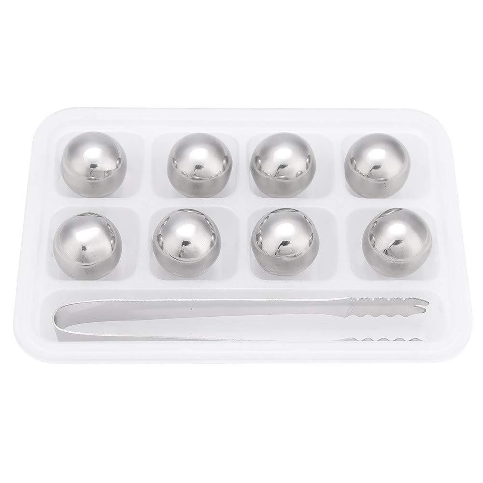 RoseFlower 8Pcs 304 Stainless Steel Metal Ice Cubes Moulds Whisky Stones — image 1