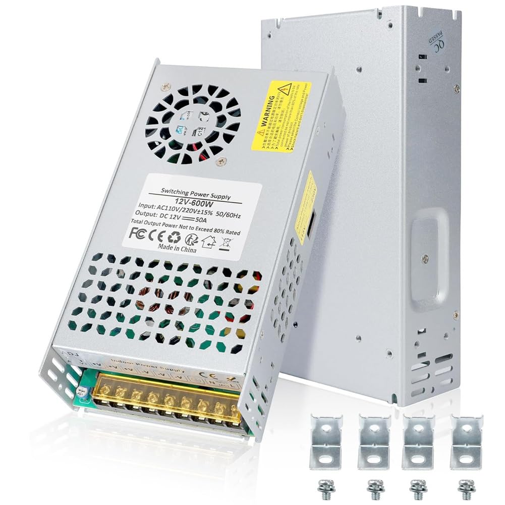 Fuente de Alimentación Conmutada de 12 V CC, 50 A, 600 W, Nueva Versión, Convertidor de 110 V CA A 12 V CC, Transformador, Adaptador SMPS.