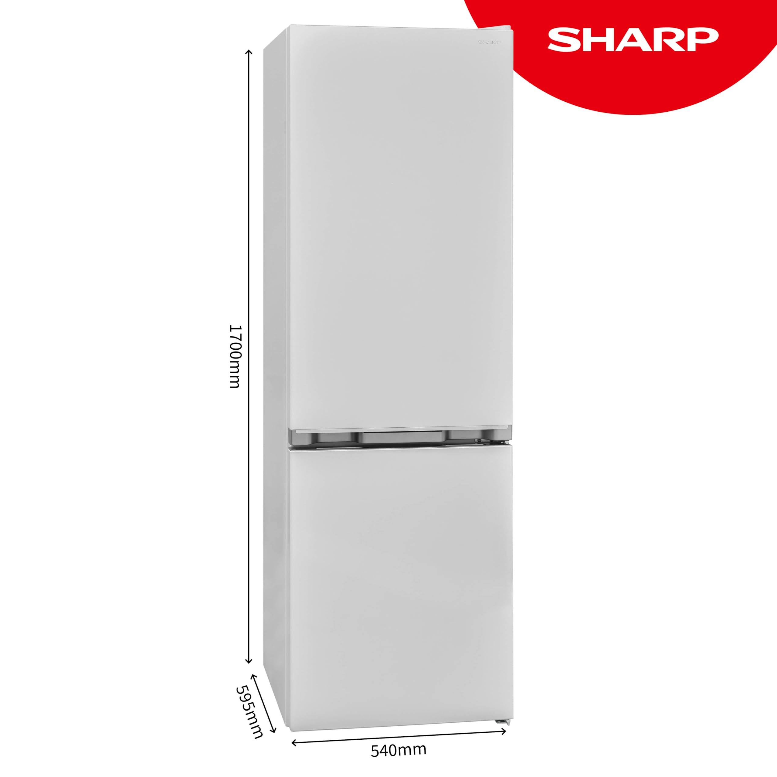 SHARP SJ-BB04DTXWE2-EN 60/40 Combi Fridge Freezer with NanoFrost