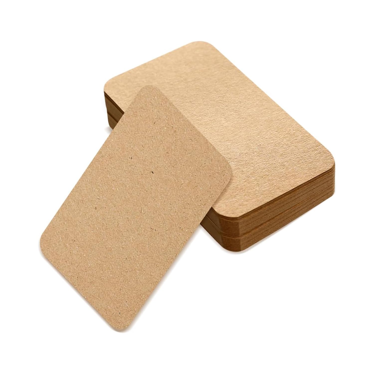 Hopzab 100 Pcs Blank Flash Cards Craft Words Hard Cardstock Message Card for Business Learning Study Painting DIY Memory Note Gift Tags Greetings Invitations(Brown)