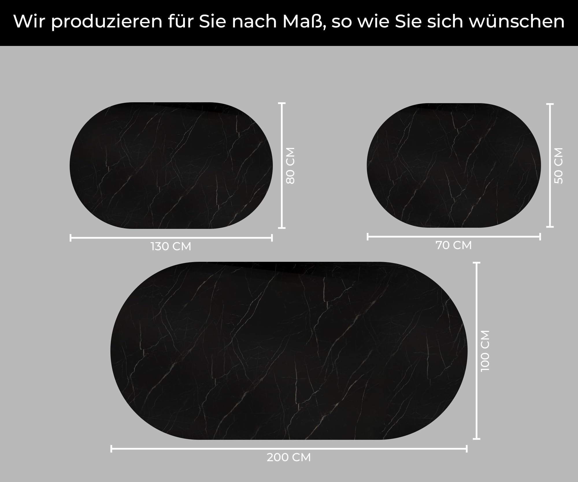 Artforma Badspiegel 120x70 cm Asymmetrisch POK229 x53, LED, Ohne Rahmen