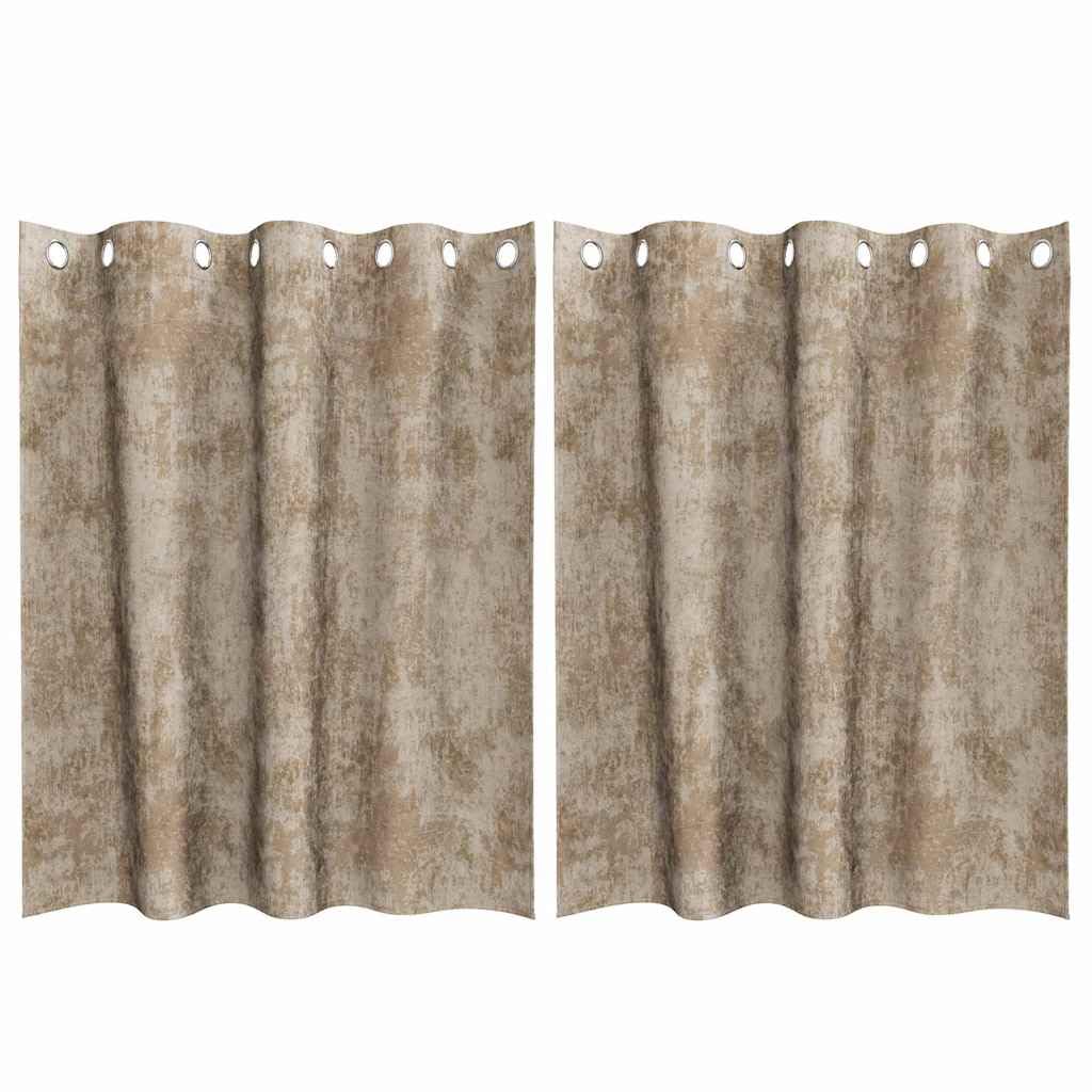 Juego de 2 cortinas de terciopelo champán, 140 x 140 cm, opacas para salón y dormitorio, cortinas térmicas modernas con aspecto de terciopelo para oscurecer la habitación y privacidad