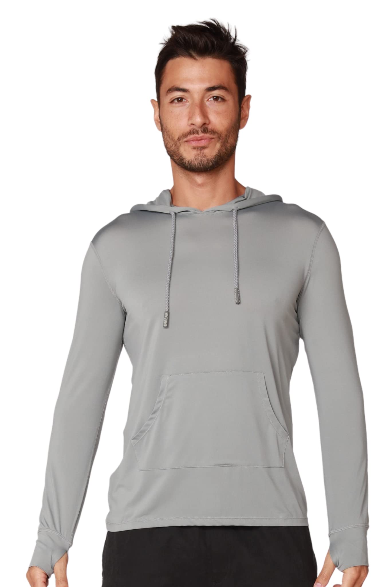 INGEAR Sun Shirts for Men - Lightweight SPF 50+ UV Protection Hoodie with Pocket for Fishing, Running, Hiking, Swim Rashguard