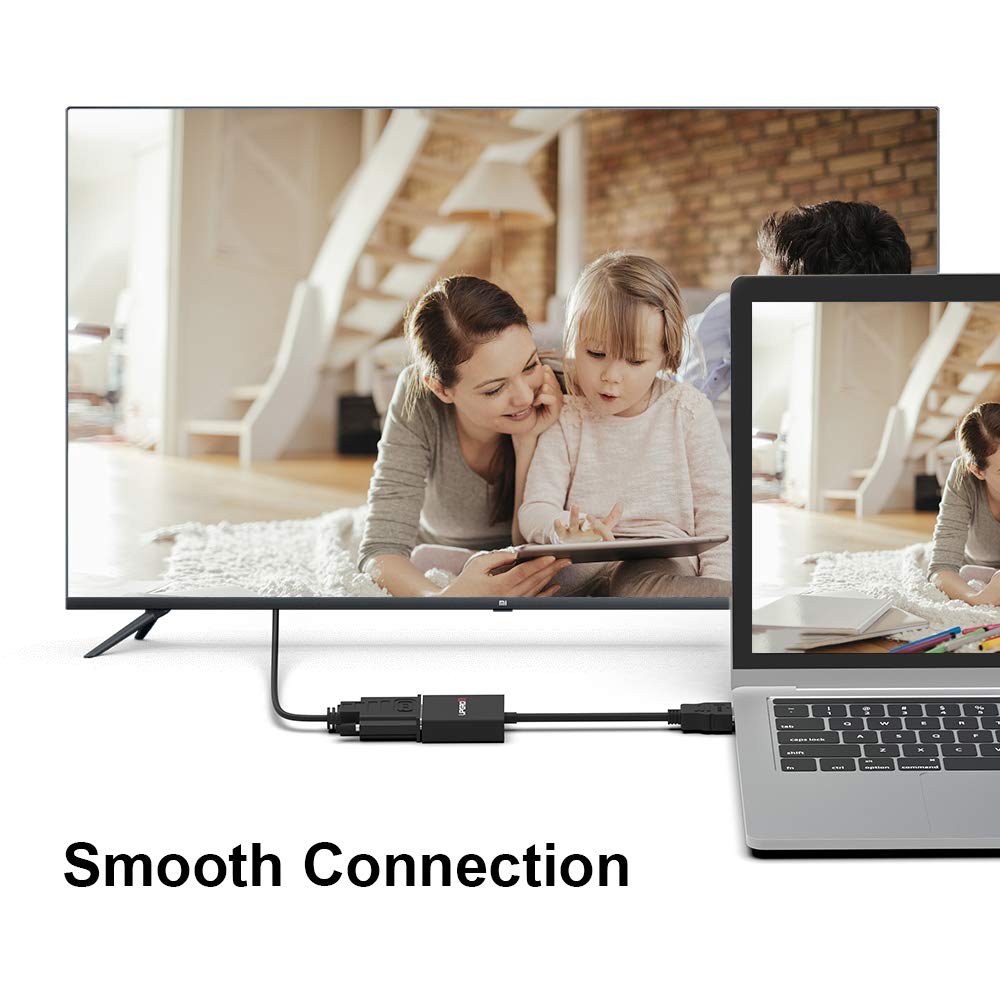 UPGROW Adapter HDMI na VGA - Konwerter HDMI Męski na VGA Żeński do Monitora, Projektora, Telewizora HD, Laptopa, Komputera Stacjonarnego, Xbox i Więcej