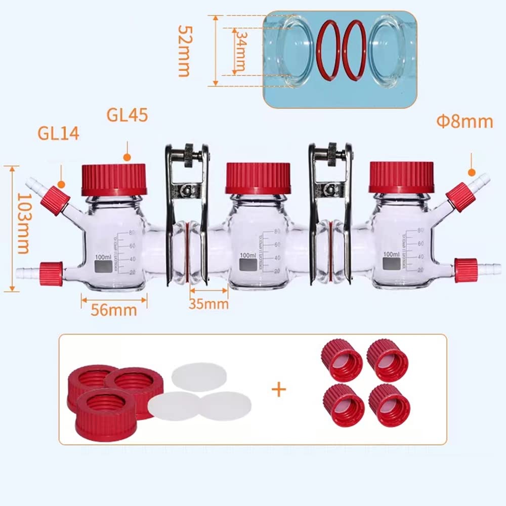 Najnowszy mikrobiologiczny reaktor elektrochemiczny - ogniwo MFC ze szkła borokrzemianowego do badań laboratoryjnych(100ml)