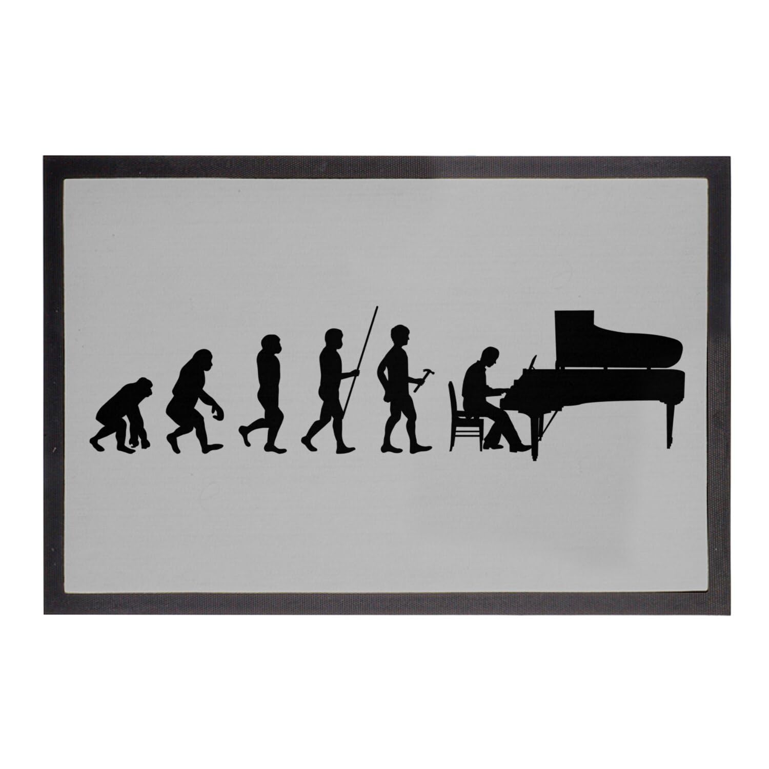 Paillasson piano gris pour stopper la saleté entrée studio musique 60x40cm