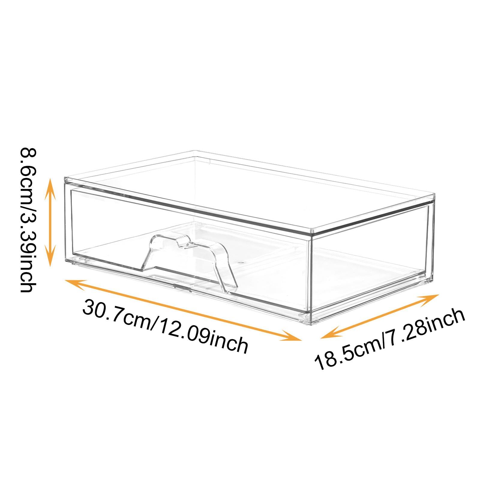 misppro Organizador de joyas de perfume cosmético de escritorio, multifuncional, apilable, resistente al polvo, caja de almacenamiento de suministros de belleza, 1 pieza