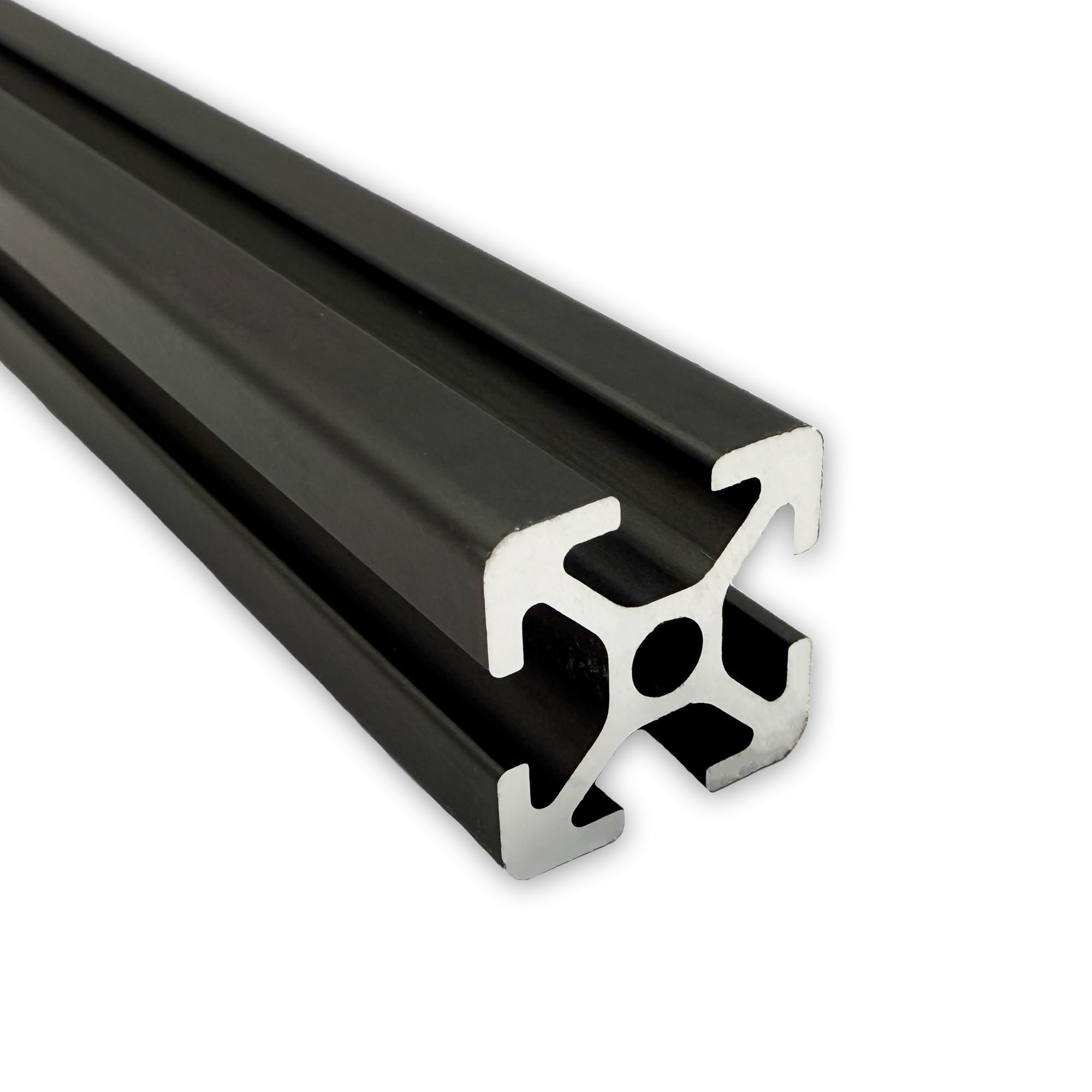Aluprofil 20x20 mm | Nut 5 | 6 Stück mit 2 Meter = 12 Meter | schwarz eloxiert | Aluminium Profil | I-Typ |Nutenprofil | Aluprofil | Alu Profil | Leicht | Montagesystem |