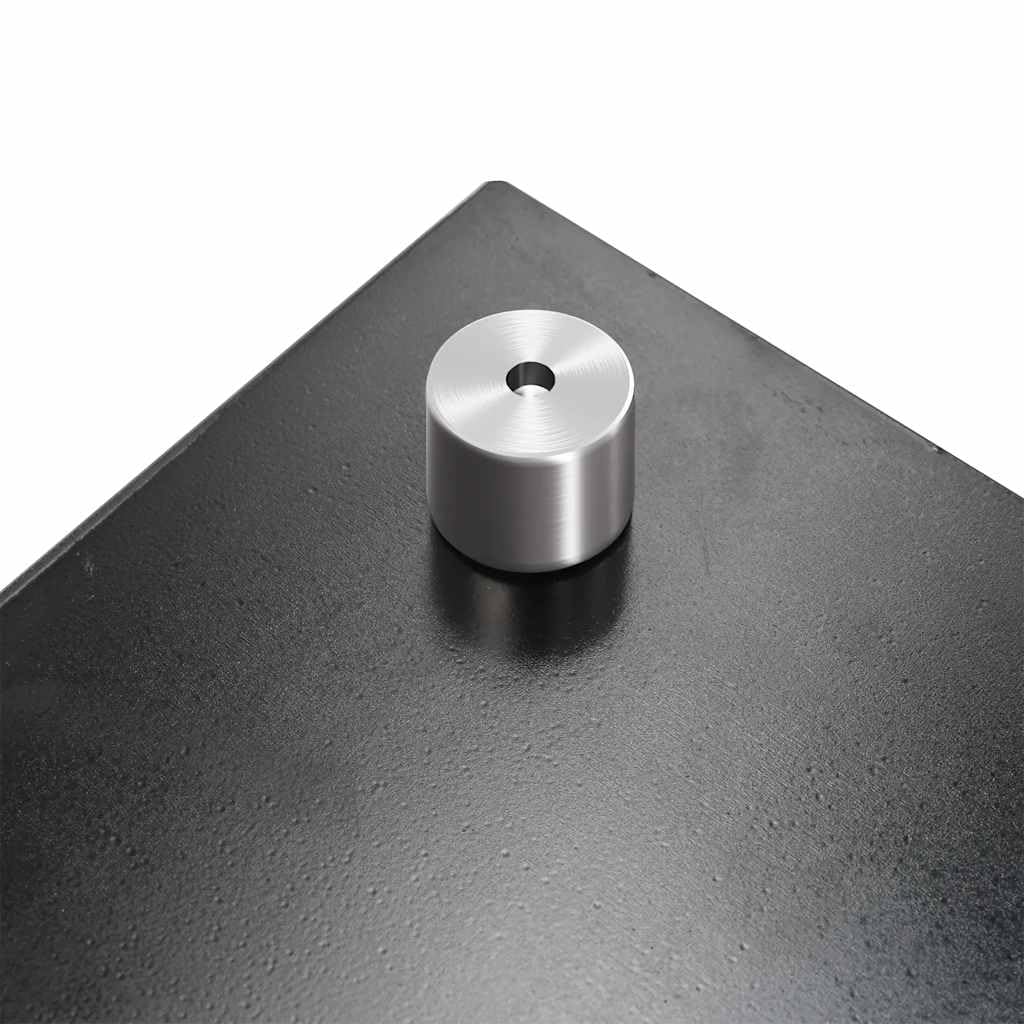 Solivagant Küchenrückwände 2 STK. Schwarz 80x60 cm Hartglas, Küche Esszimmer,Küchenhelfer -utensilien, 16.28 kg-3315800