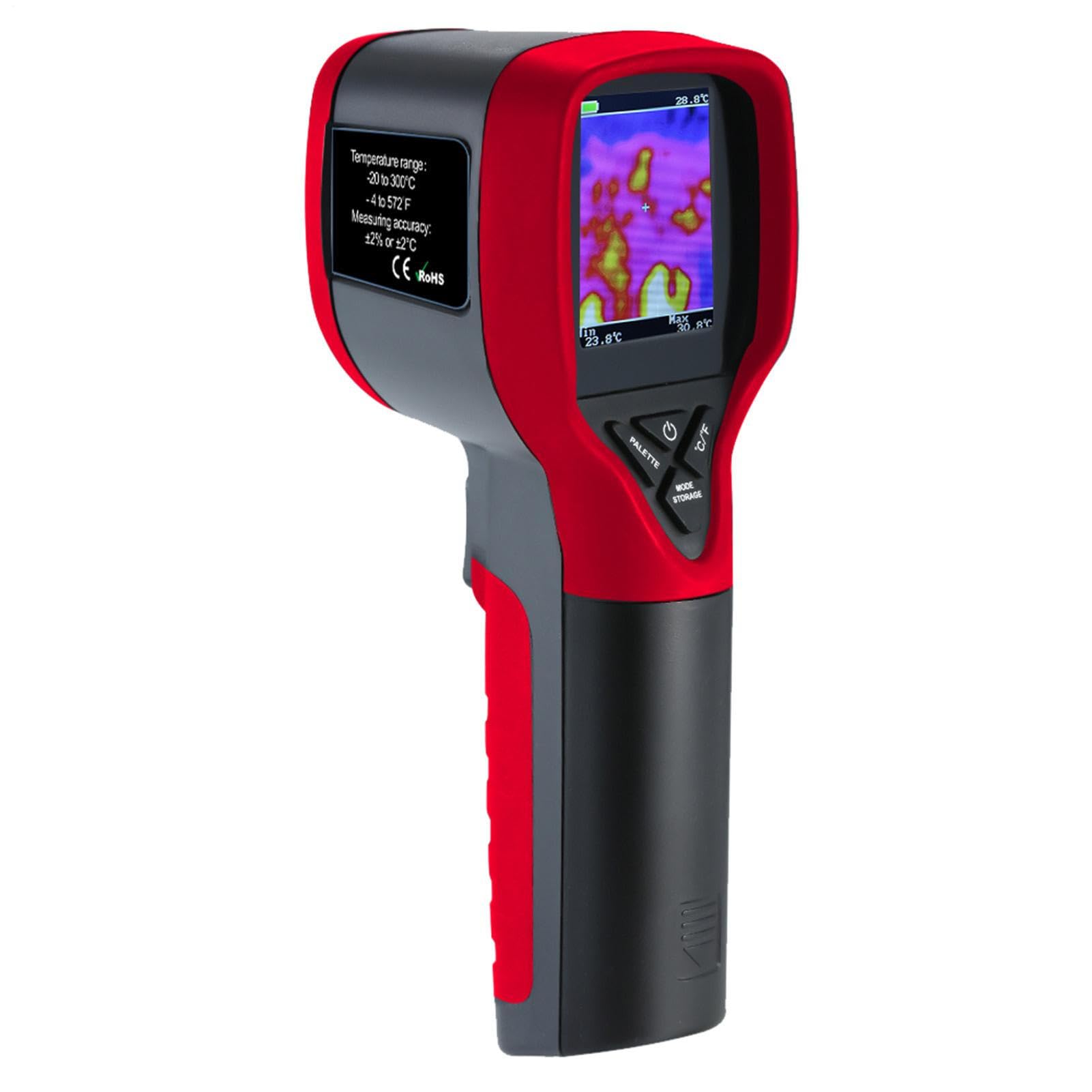 Cámara térmica – Imagen infrarroja portátil, Rango -20°C a 300°C | Sensor de calor LCD de 2.0 pulgadas, herramienta de inspección, detector de fugas de agua | para circuito eléctrico calefacci