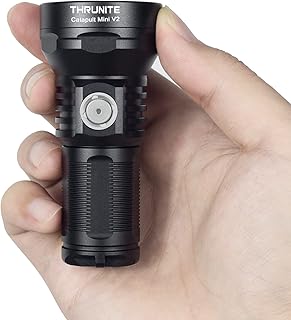 ThruNite Catapult Mini V2 Compact Flashlight SFT40 LED Rechargeable Flash Light 1108 Lumens 515 Meters Throw with Lock/Memory Function Six General Modes for EDC, Outdoor Camping Hiking, Black, CW