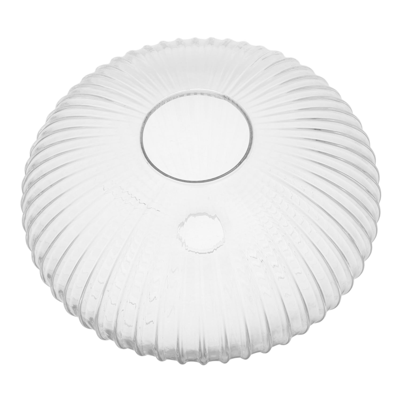 Cabilock Paralume in Vetro Rotondo Trasparente a Strisce Design Minimalista e Compatibilità Versatile per Lampadario e Lampada da Tavolo per Illuminazione Ambiente