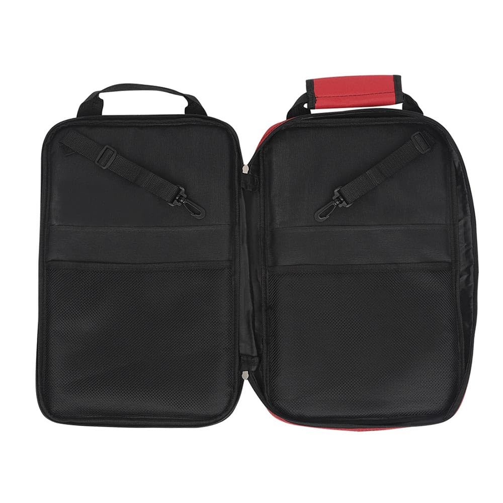Bolsa para baquetas de batería con soporte grueso de gran capacidad, tela Oxford gruesa y portátil, bolsa de almacenamiento para baquetas (negro)
